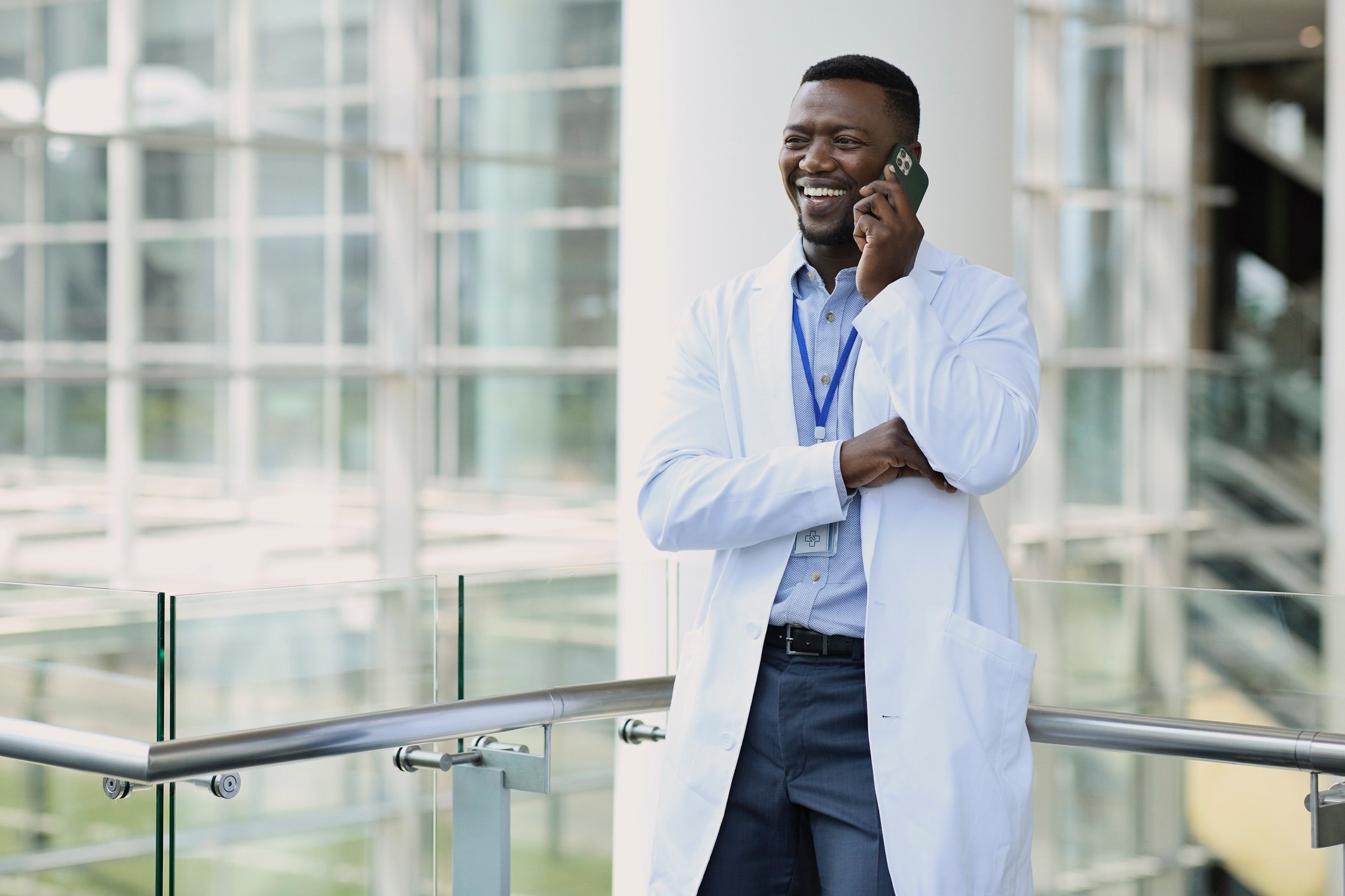 Clinician on mobile device