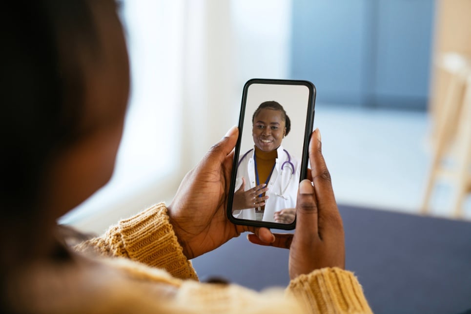 Patient on telehealth call